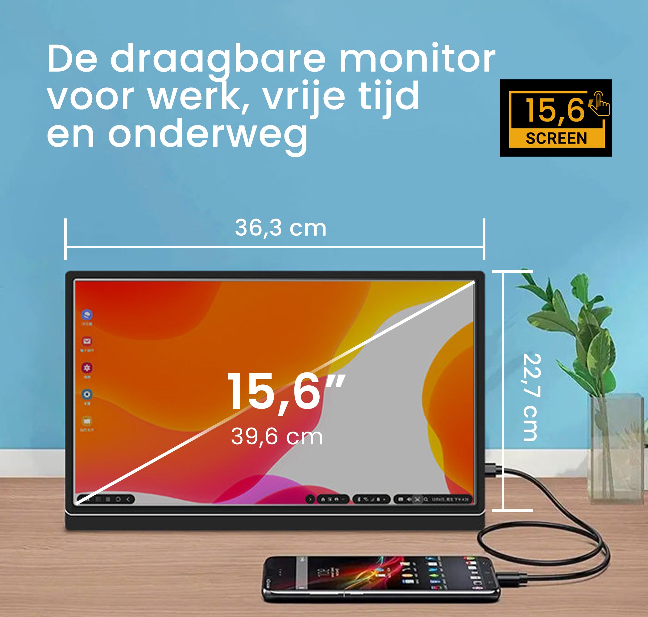 Portable Monitor met Touchscreen