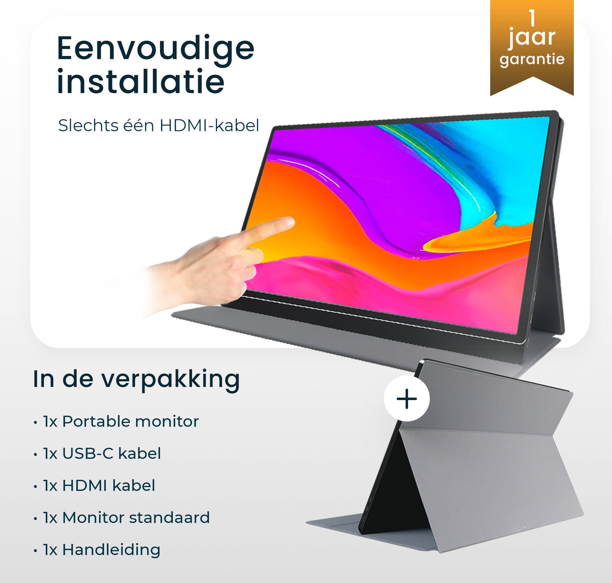 Portable Monitor met Touchscreen