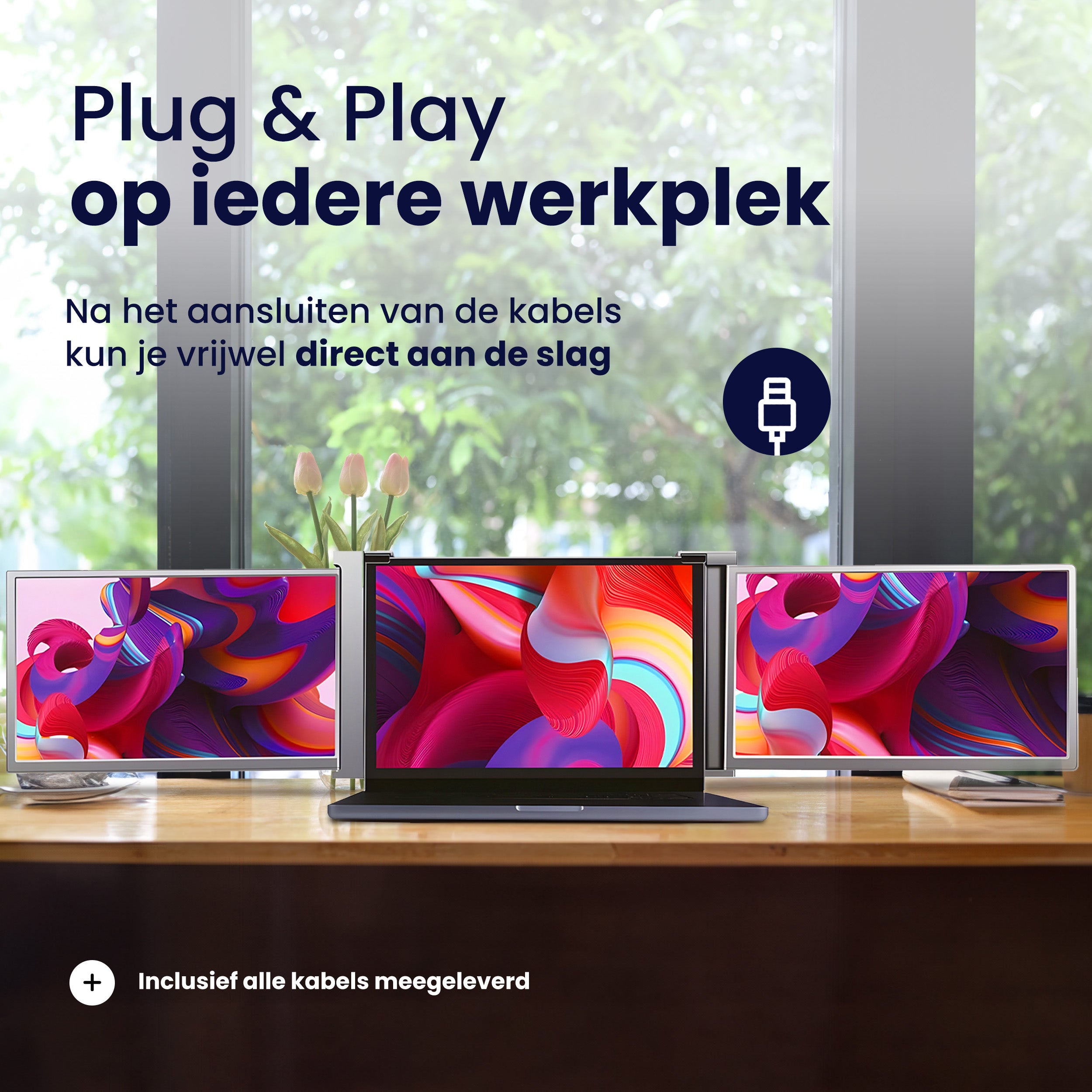 Triple Screen 13.3 Inch