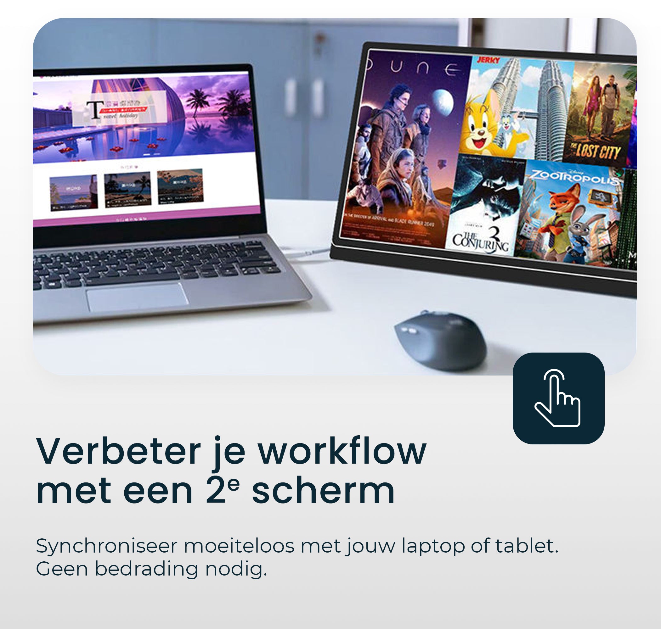 Portable Monitor met Touchscreen